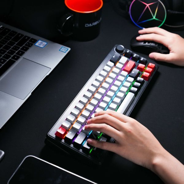 Ігрова механічна клавіатура DAREU EK65G Grey-Black KB-EK65G-BK фото