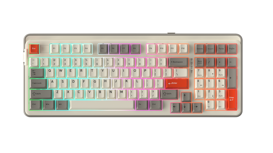Трирежимна ігрова клавіатура DAREU EK98 Pro (UA) KB-EK98P-WT фото