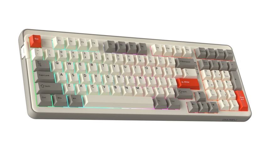 Трирежимна ігрова клавіатура DAREU EK98 Pro (UA) KB-EK98P-WT фото