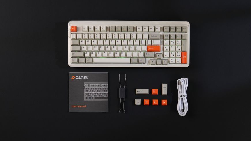 Трирежимна ігрова клавіатура DAREU EK98 Pro (UA) KB-EK98P-WT фото