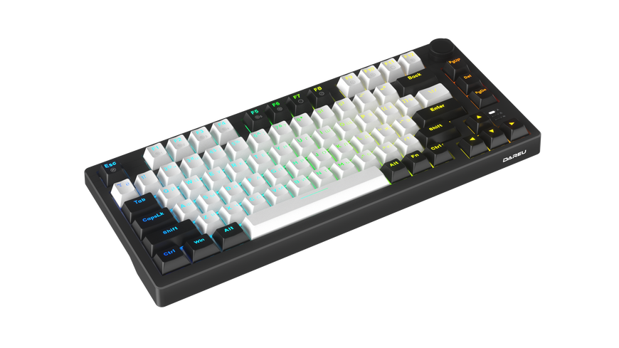 Игровая механическая проводная клавиатура DAREU EK75 White-Black KB-EK75-BW фото