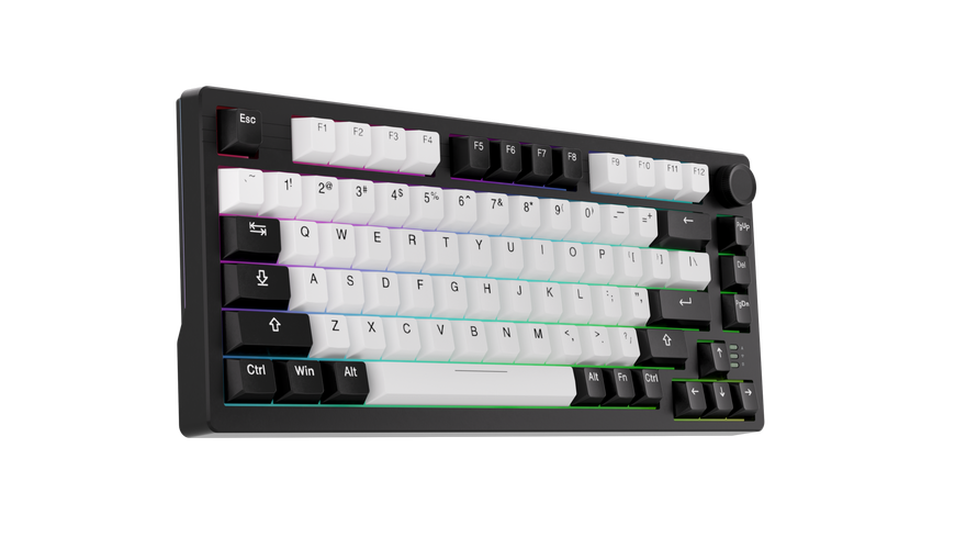 Игровая механическая беспроводная клавиатура DAREU EK75 Pro Black-White (UA) KB-EK75P-BW фото